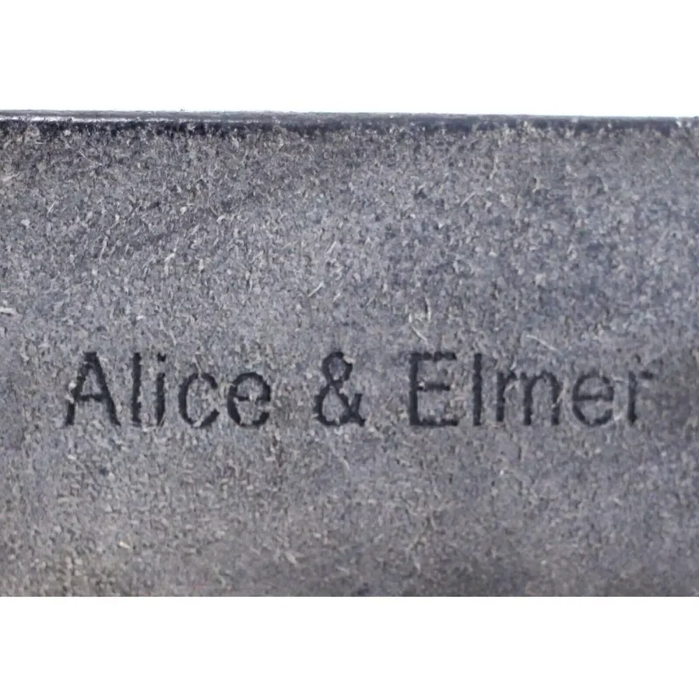 Alice & Elmer SADDLE BLACK GENUINE LEATHER 1.5